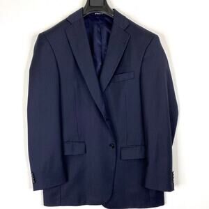 Hart Schaffner Marx Sports Coat Mens Sz 42R Navy Blue Pinstripe Blazer Business